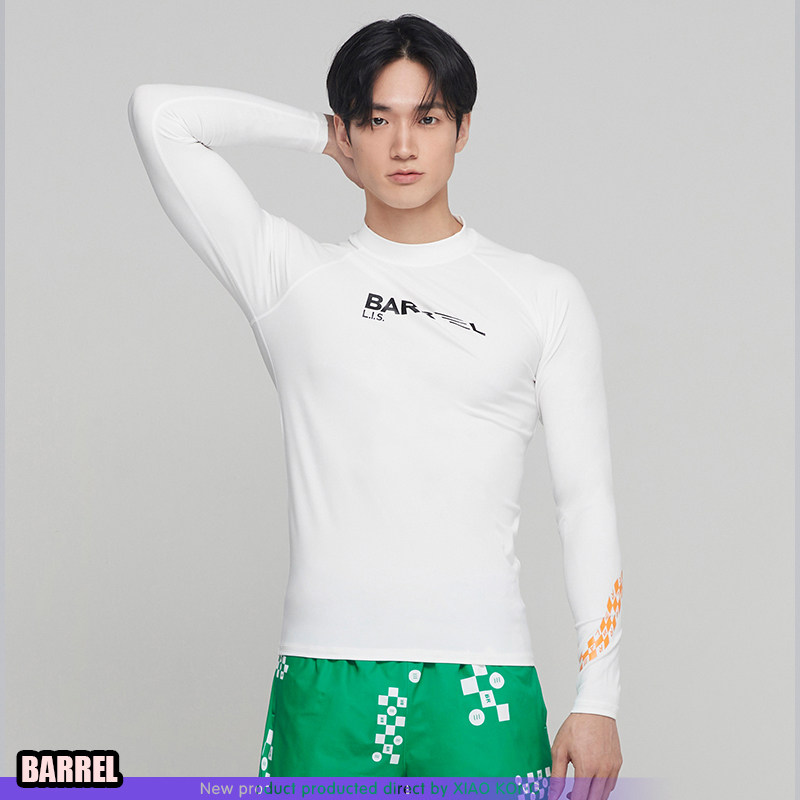 BARREL弹力紧身健身运动游泳防晒速干薄款韩国分体潜水服长袖男夏