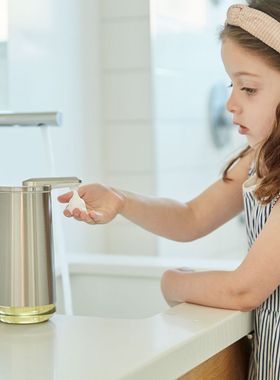 现货美国SimpleHuman 泡沫皂液器台式全自动感应不锈钢出洗手液机