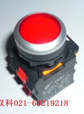 双科22/25MM通用SKB0-PA35/D带灯按钮开关 自复位平钮SKB0-PA11D