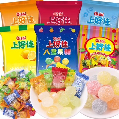 上好佳薄荷糖500g什锦味硬糖柑橘荔枝凤梨八宝果糖招待糖果喜糖