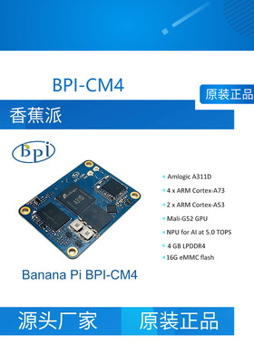 香蕉派Banana Pi BPI CM4 BPI-CM4计算机模组 采用Amlogic A311D