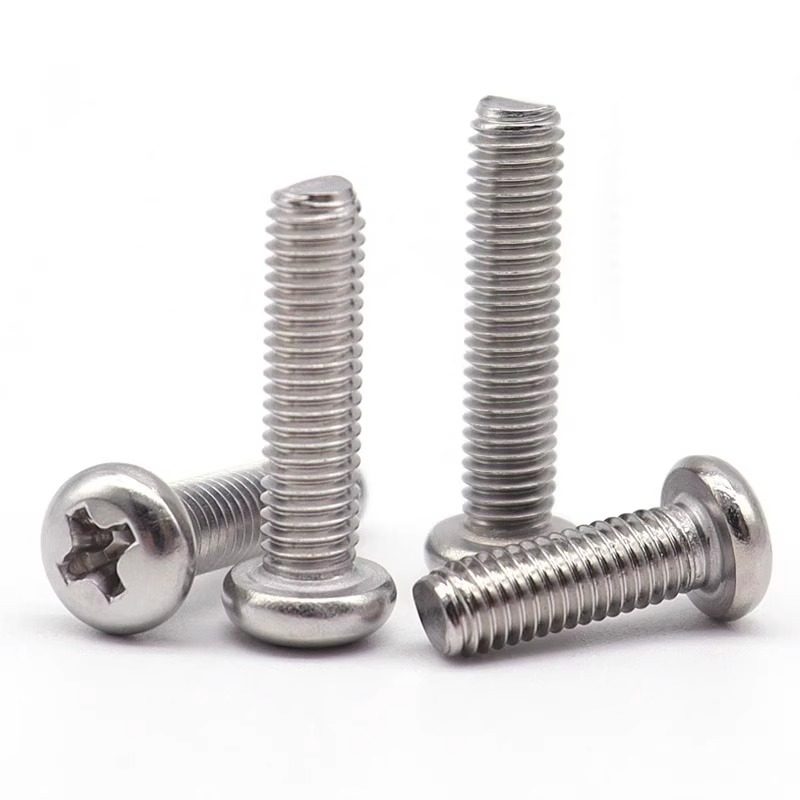 304/316不锈钢十字小圆头螺丝GB823小盘头螺钉国标M2M2.5M3M4-M8