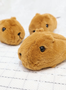 正版迷你KAPIBARA 水豚君 温泉鼠 可爱毛绒公仔玩偶 经典款