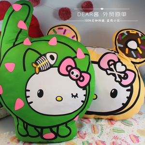 正版7-11便利店 Hello Kitty X tokidoki限量仙人掌甜甜圈抱枕