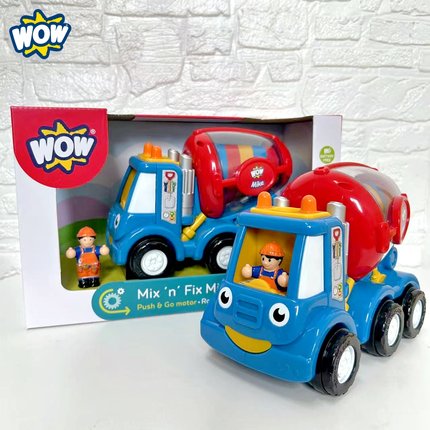 英国WOW惊奇玩具车挖掘机挖土机儿童惯性工程车角色扮演城市2-6岁
