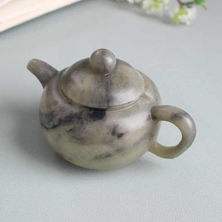 Z手工雕刻青花籽料“玉壶”有原皮可泡茶可盘玩可当摆件朕®开仓