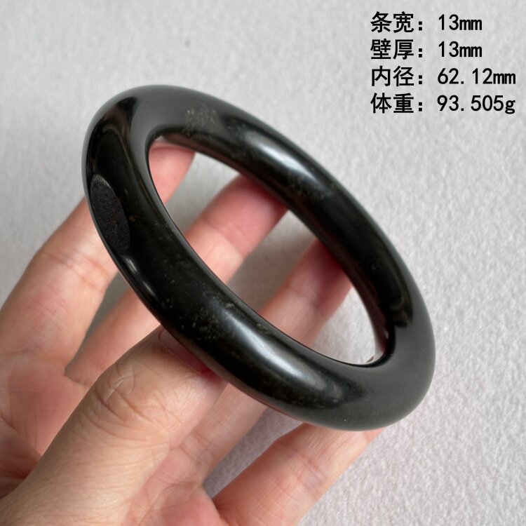 62.12老熟259青玉籽料圆镯/男士手镯  有原皮朕®开仓