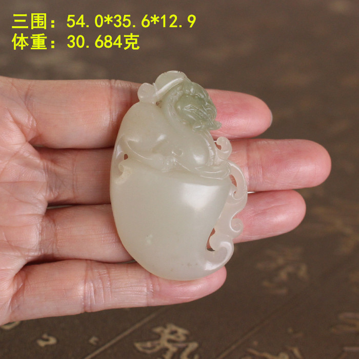 白玉籽料貔貅玉坠朕®新疆和田玉
