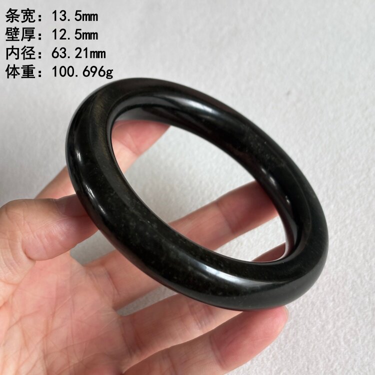 N63.21老熟259青玉籽料方镯/男士手镯 无原皮朕®开仓