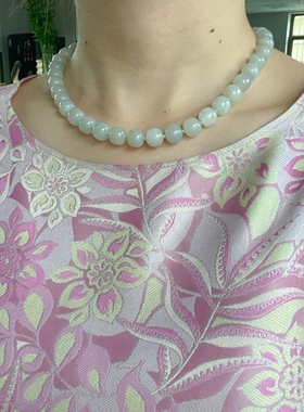 10mm青花籽料项链新疆和田玉