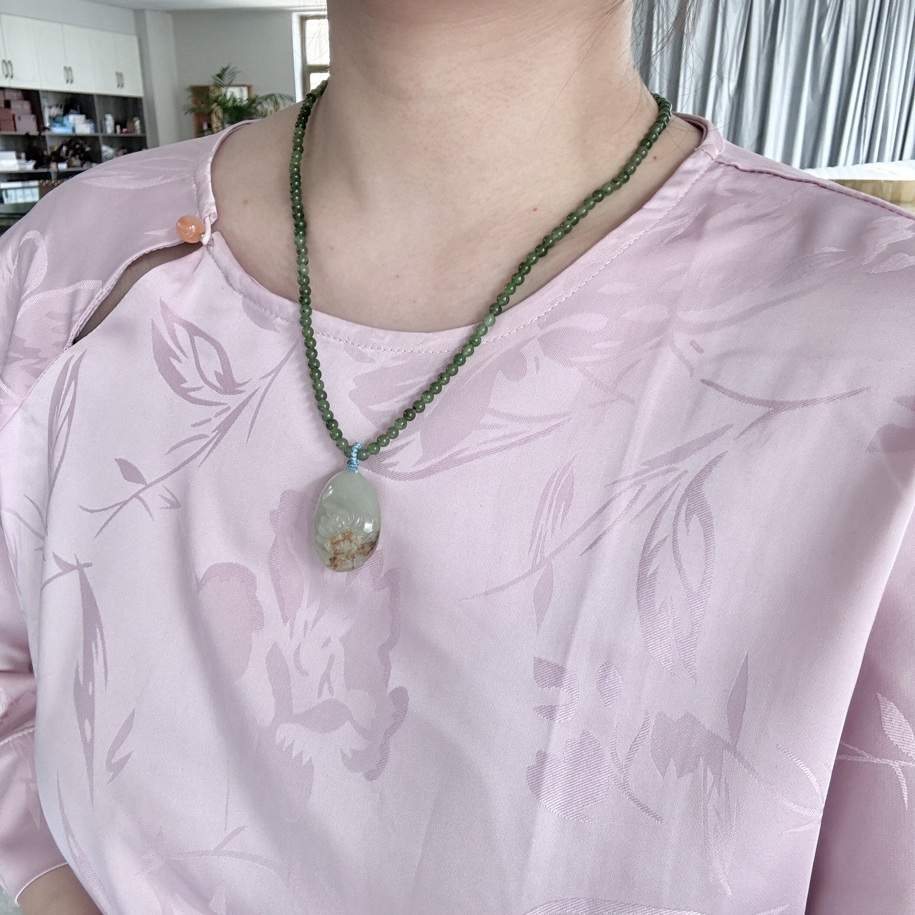 Z金皮老熟白玉独籽&ldquo;连年有余&rdquo;小鱼莲花挂件套装 有原皮 朕&reg;开仓