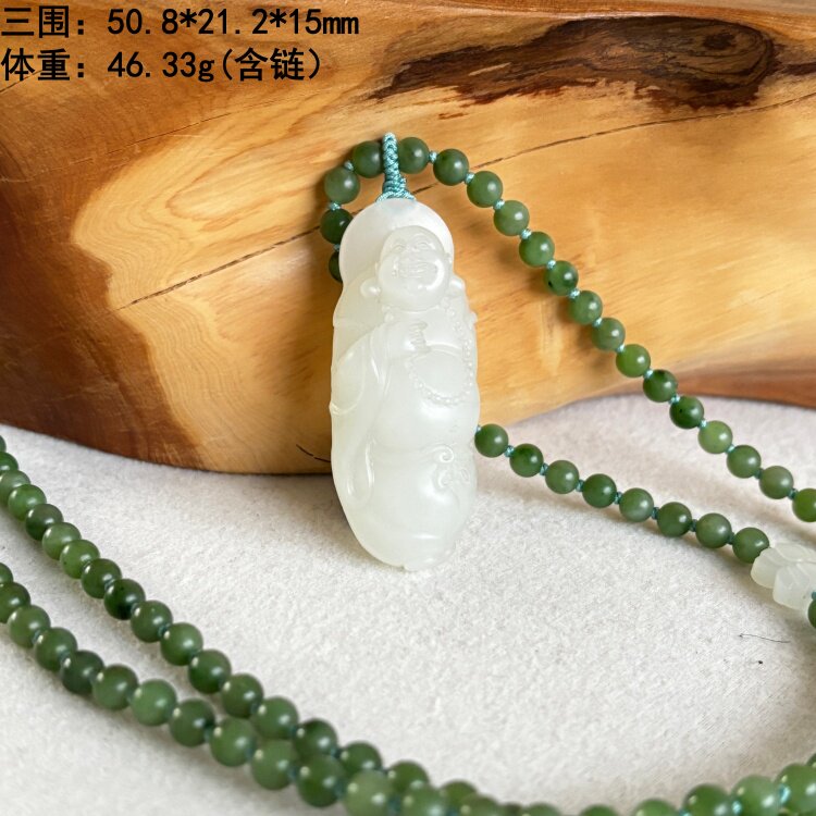和田玉羊脂白玉白玉籽料朕佛挂件