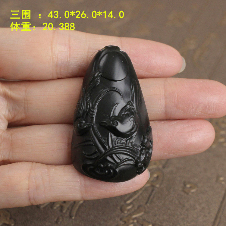 密度ji大的碧玉籽料喜上眉梢挂件
