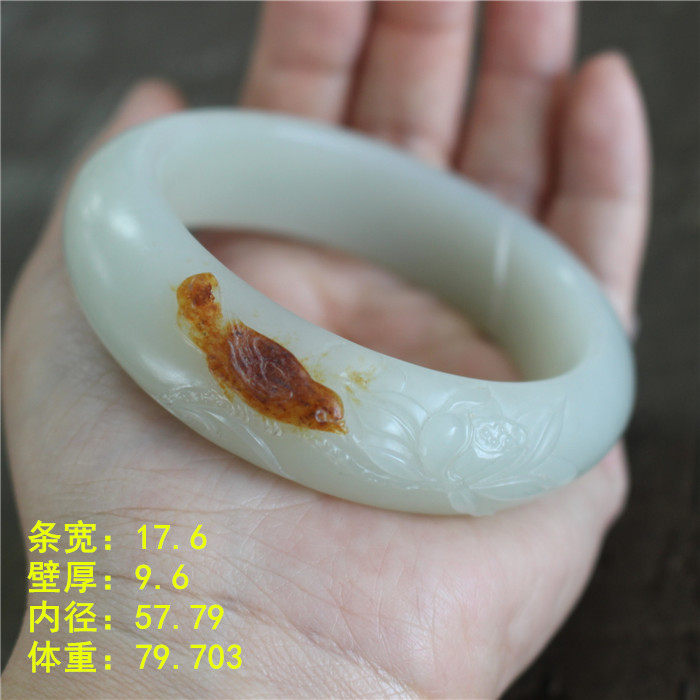 白玉籽料黄沁皮手镯欣赏篇