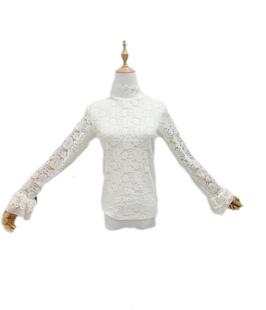 弹力黑色白色米色女装 日本出口时尚 和服配件蕾丝打底内衣长袖