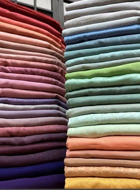 检漏日本进口中古色无地净色和服桑蚕丝改汉服旗袍Cospla私设微瑕