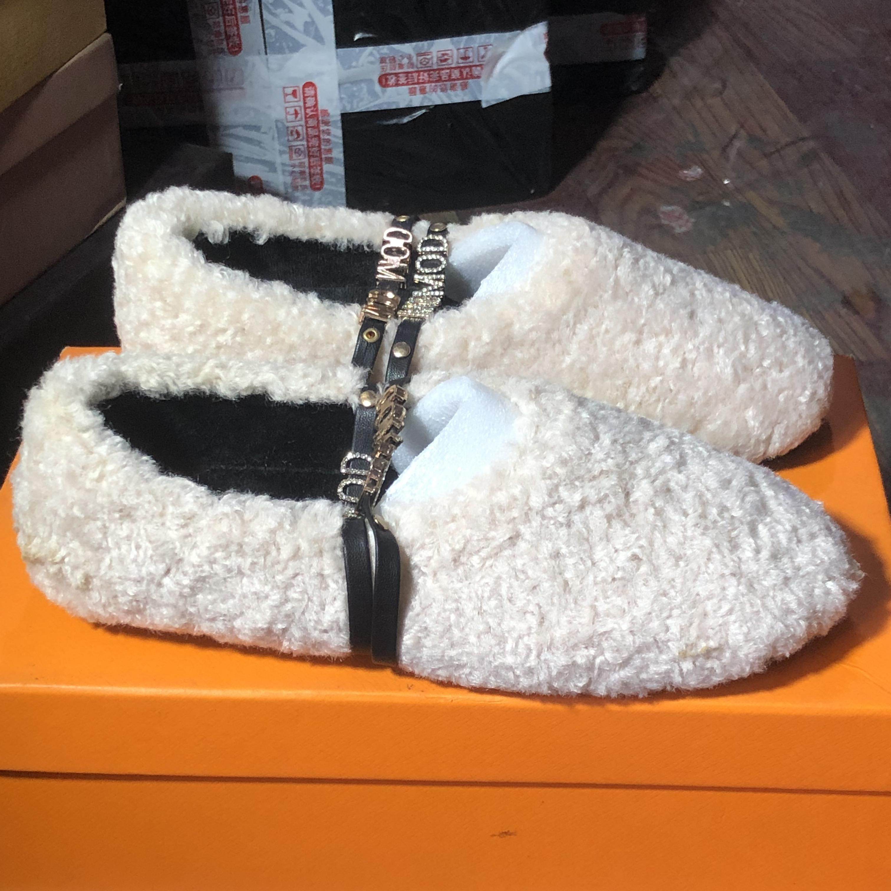 毛毛鞋女冬外穿2024新款羊羔毛豆豆鞋加绒一字扣带方头潮流女鞋,女鞋,乐福鞋（豆豆鞋）,淘宝优惠券,粉丝福利购,淘宝优惠卷