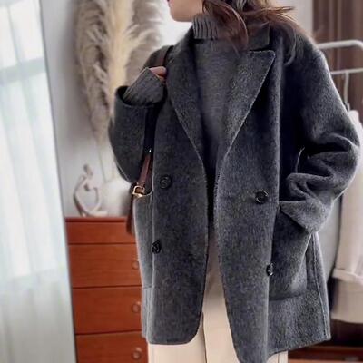 常规呢子毛呢外套绵羊毛韩版