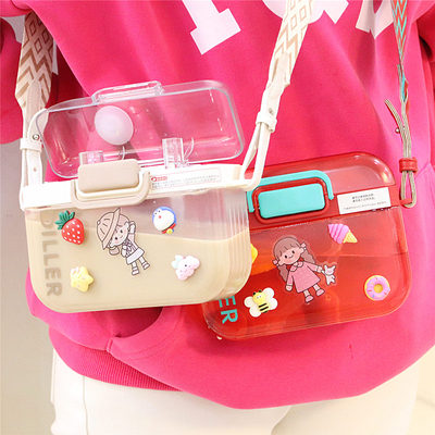 女士学生tritan高颜值塑料双饮杯