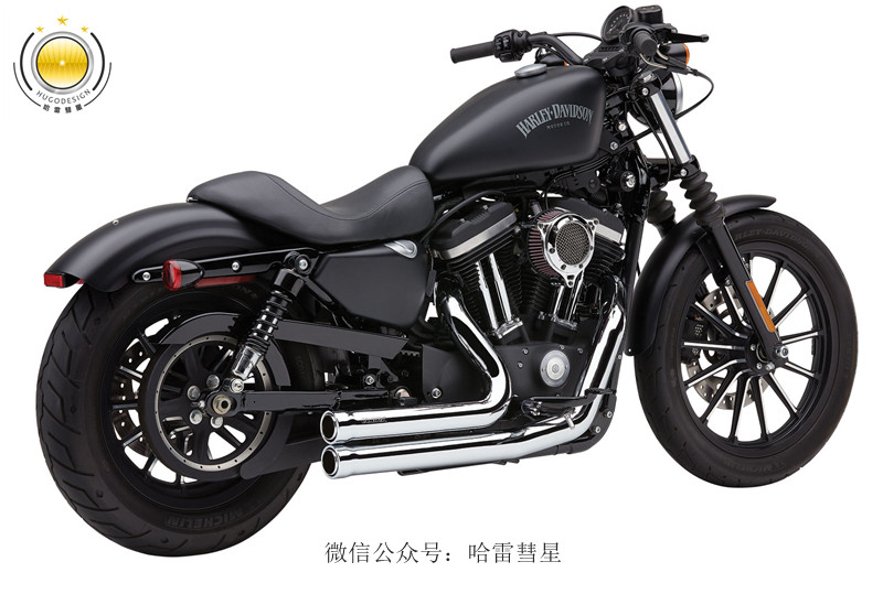 哈雷改装 cobra 眼镜蛇 883 1200运动者车型 909 2出2排气管 全段