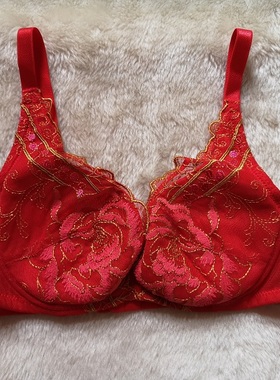 包邮戴安娜2336C刺绣文胸薄款聚拢调整内衣性感聚拢文70B后二排