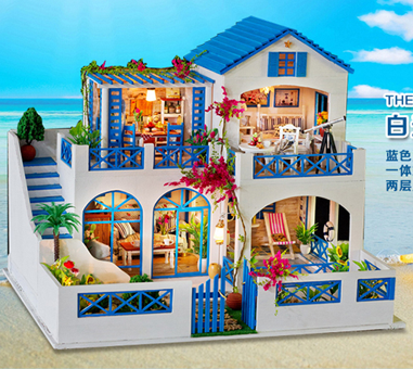 流星花园成品现货diy小屋情侣生日创意手工房子模型别墅玩具包邮
