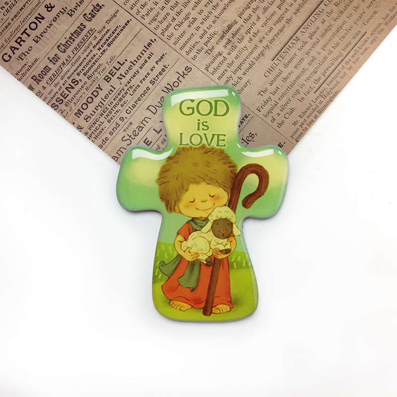 创意卡通人物十字架冰箱贴