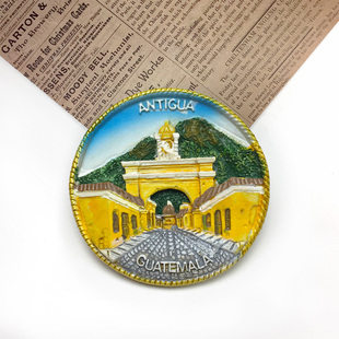 安提瓜危地马拉文创地标风景冰箱贴磁贴旅游纪念品家居立体装饰品