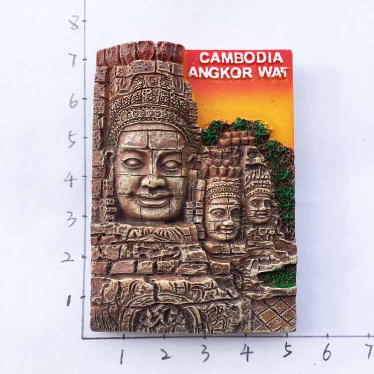 世界文化遗产柬埔寨吴哥窟立体风景创意旅游纪念品磁铁冰箱贴礼物