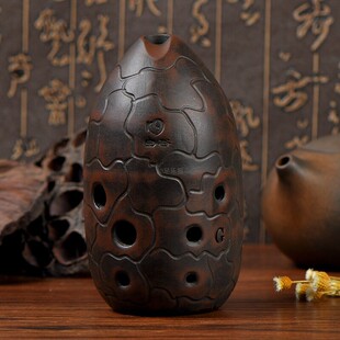 空谷埙 八孔 笔筒陶埙G调 可水洗埙 初学演奏埙F调 乐器埙