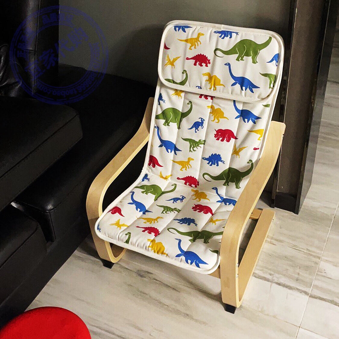 【ikea 宜家专业国内代购】 波昂 儿童扶手椅 儿童沙发 摇椅