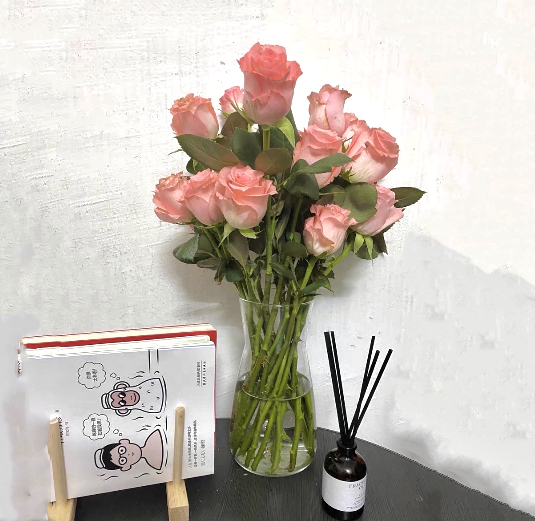 宜家国内代购 卡拉夫餐用水瓶花瓶插画办公室装饰透明玻璃1升包邮图片