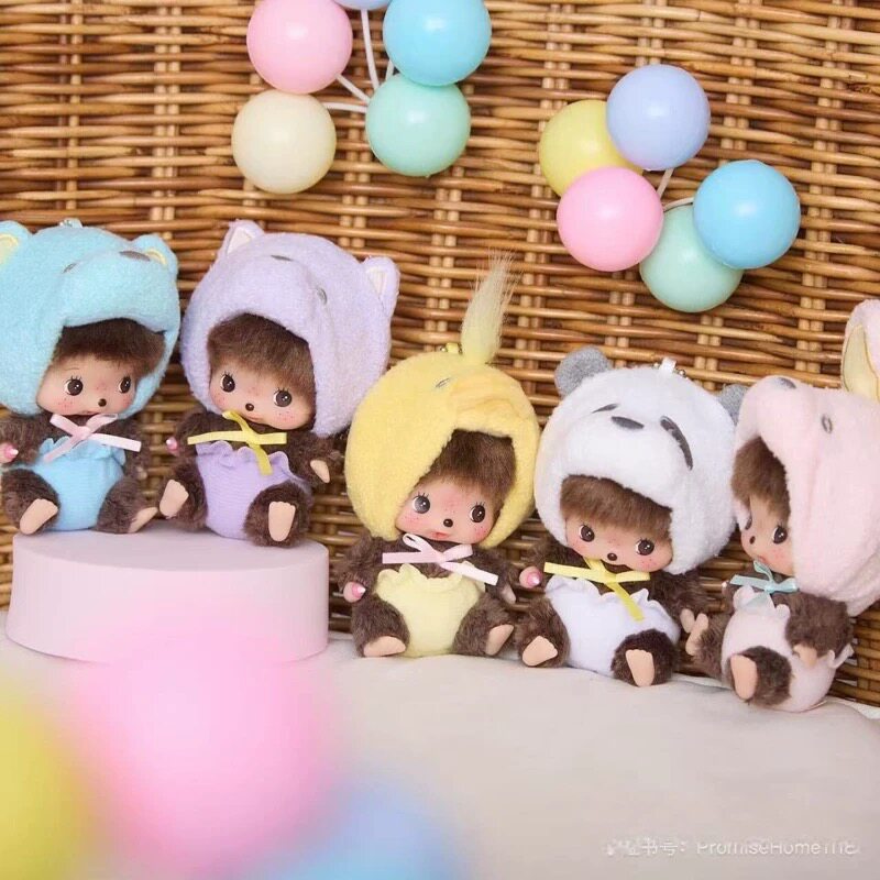 定金预售再贩日本蒙奇奇兔子熊猫小鸡猫咪糖果色小动物毛绒挂件