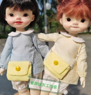 蜜茶娃衣 bjd小6普六分少女鱼大力力qbaby小布幼稚园娃衣学生套装