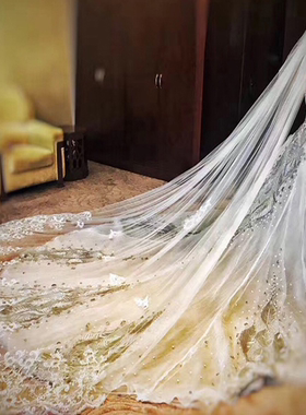 新款新娘韩式结婚婚纱头饰头纱