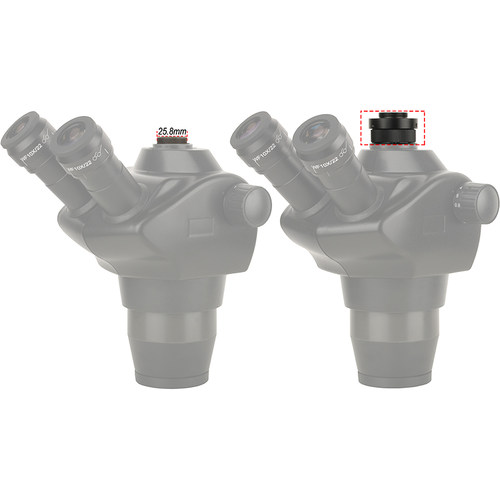 0.4X三目显微镜25.8mm安装接口