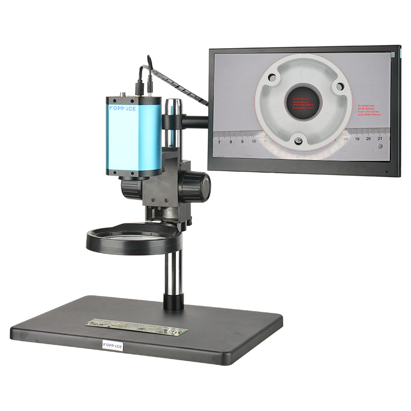 包邮 1X-14X大视场高清自动对焦电子显微镜200万像素HDMI高清成像