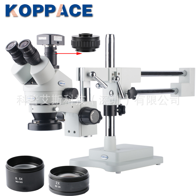 包邮500万像素USB2.0高清显微镜相机手机维修显微镜3.5-90X显微镜