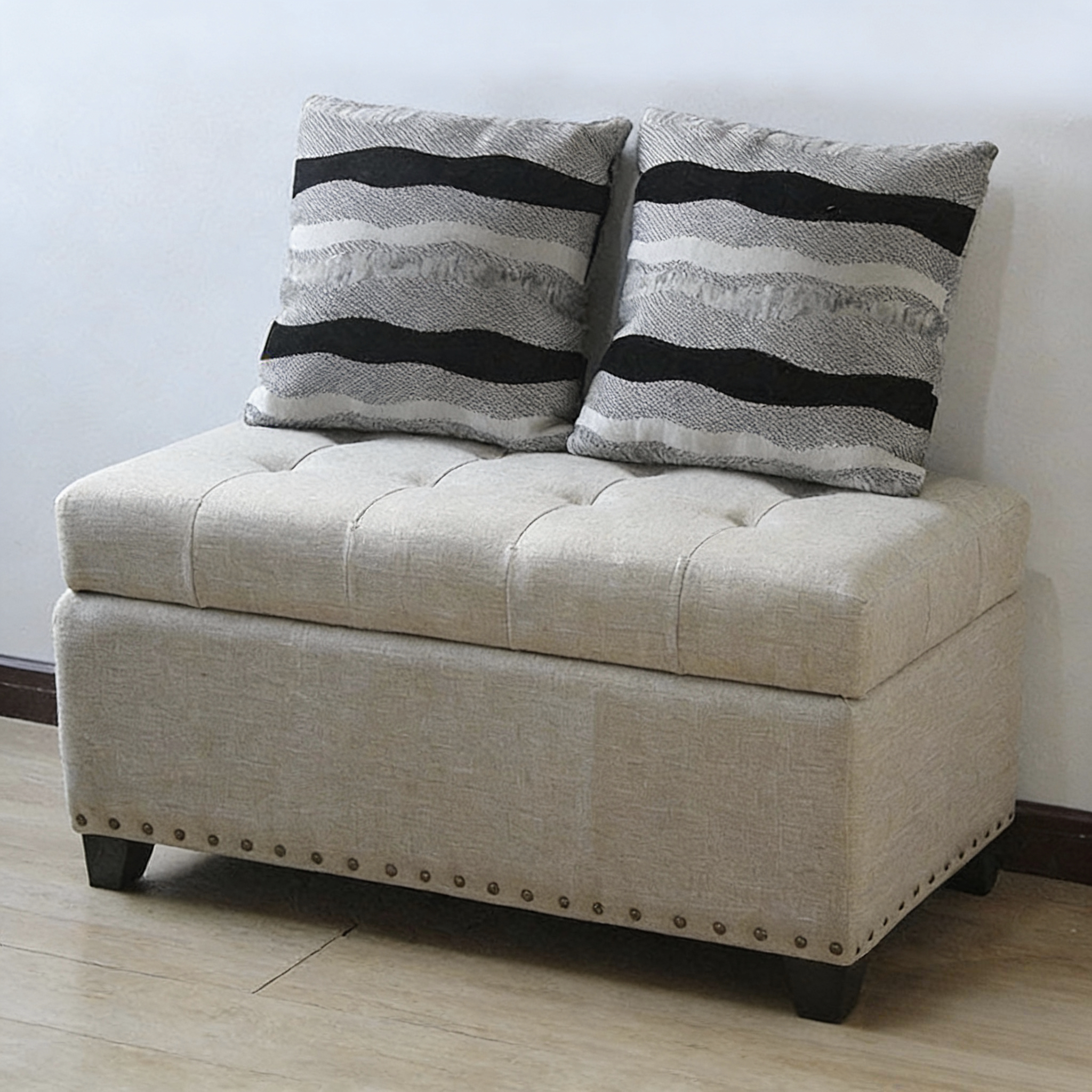 欧式松木换鞋凳布艺储物凳穿鞋凳成年人入户鞋凳收纳凳沙发凳脚凳