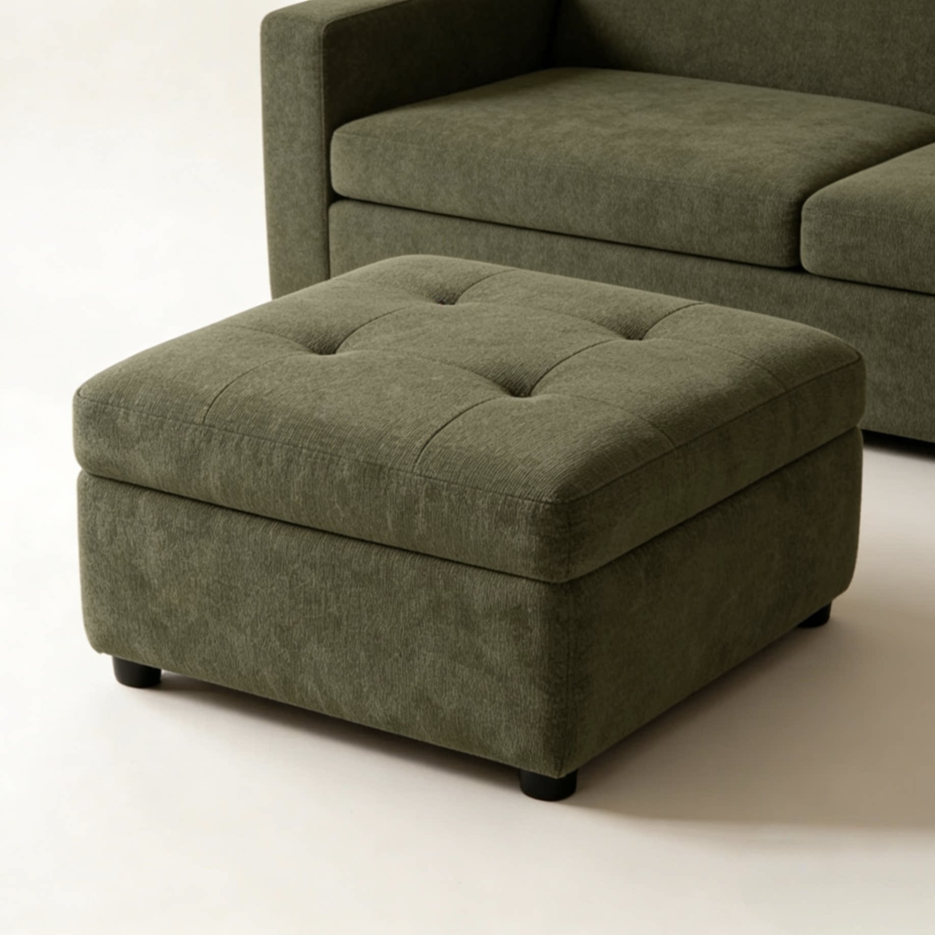 现代简约收纳凳储物凳客厅沙发脚踏布艺直排沙发配脚凳沙发延长凳