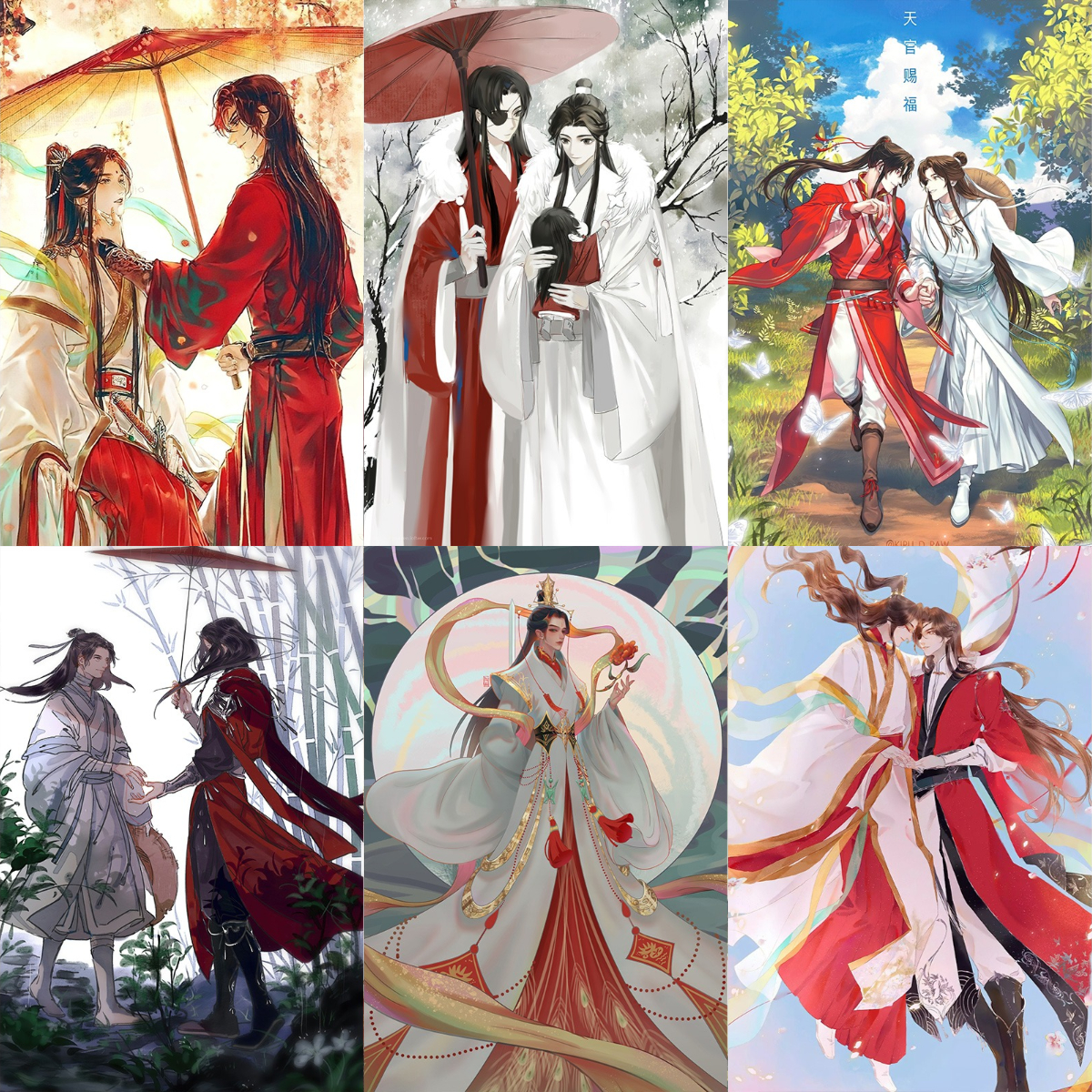 天官赐福海报墙贴谢怜花城动漫周边出租房改造漫画防水贴画可定制