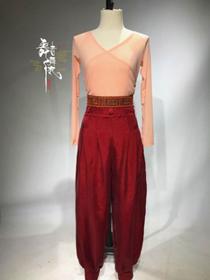 成人儿童蹈服装定制美人关诗意同款唐制敦煌飞天练功服灯笼裤子汉