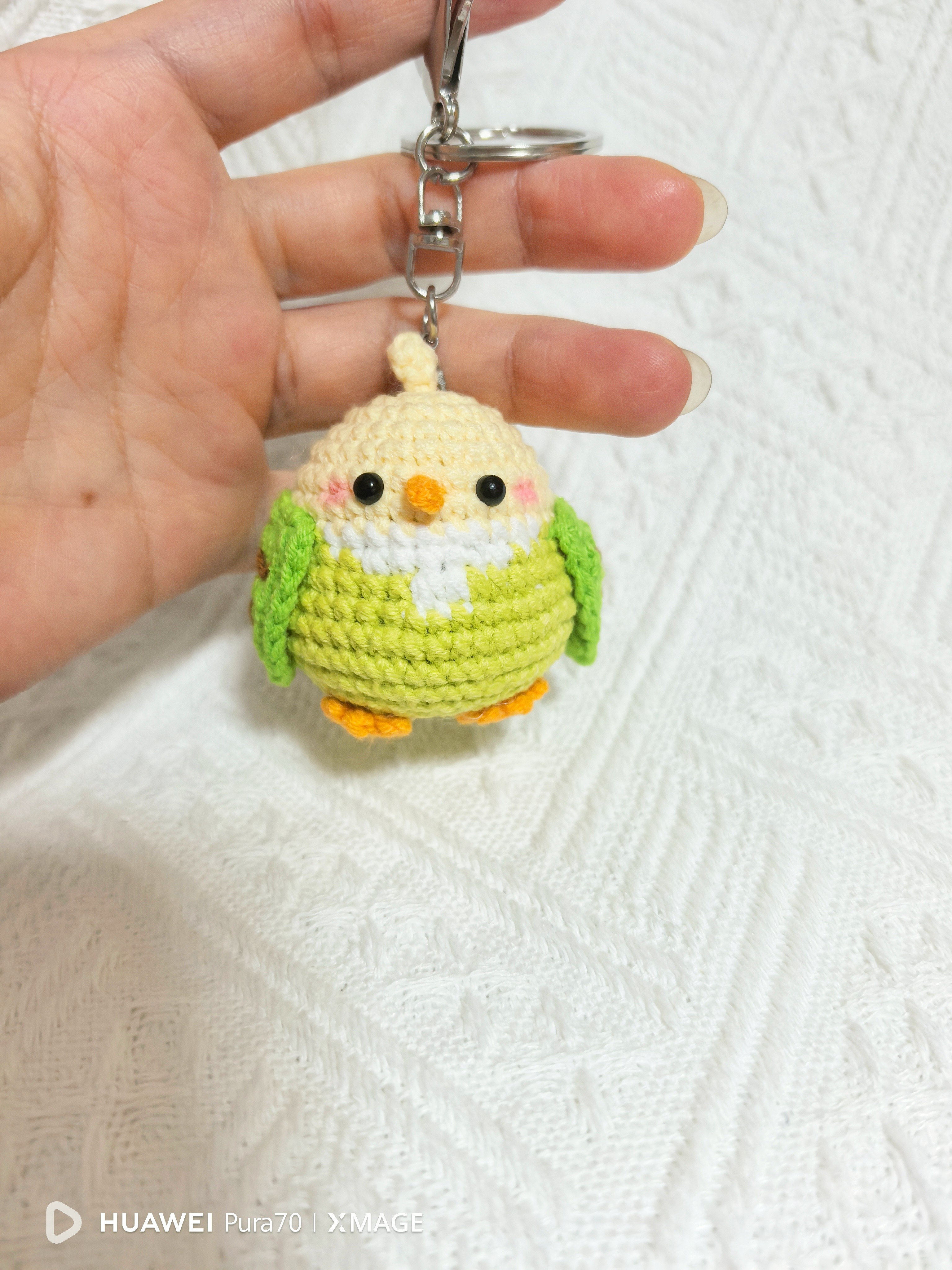 [成品]手工钩织小鹦鹉玩偶钥匙扣 包包挂件儿童礼物毕业礼物