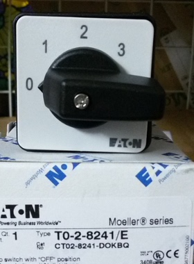 EATON伊顿T0-2-8241/E凸轮开关面板安装CPD03682全新20A原装正品