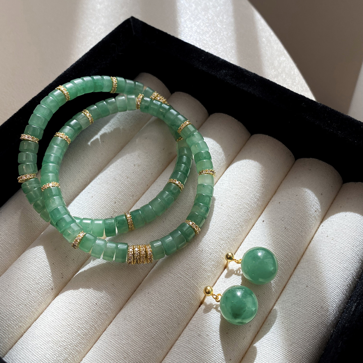 小红书爆款非洲翠药片切手串