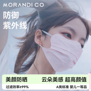Morandi Co夏季防晒云朵口罩美颜彩色MC透气超薄口罩独立包装