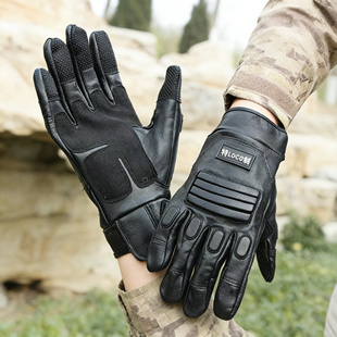 军官手套皮真皮秋冬季手套男户外运动骑行摩托车羊皮防滑训练执勤