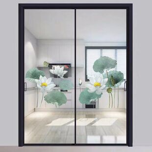 中国风贴画厨房推拉门防撞贴画创意玻璃贴纸装饰客厅阳台贴花窗花