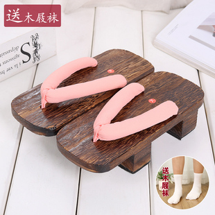 木屐中国风cos日本男日式拖鞋二齿木屐鞋高跟人字拖中式厚底拖鞋