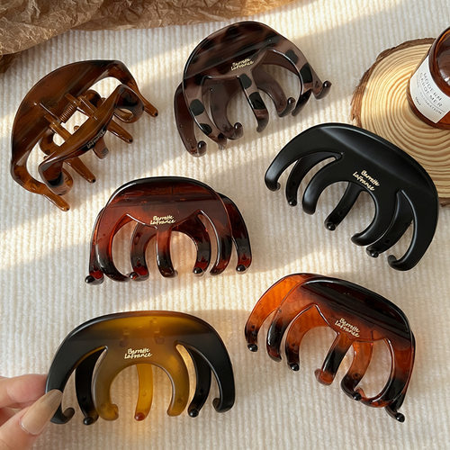 法式加厚南瓜抓夹女大号发量多发夹复古后脑勺盘发抓鲨鱼夹子